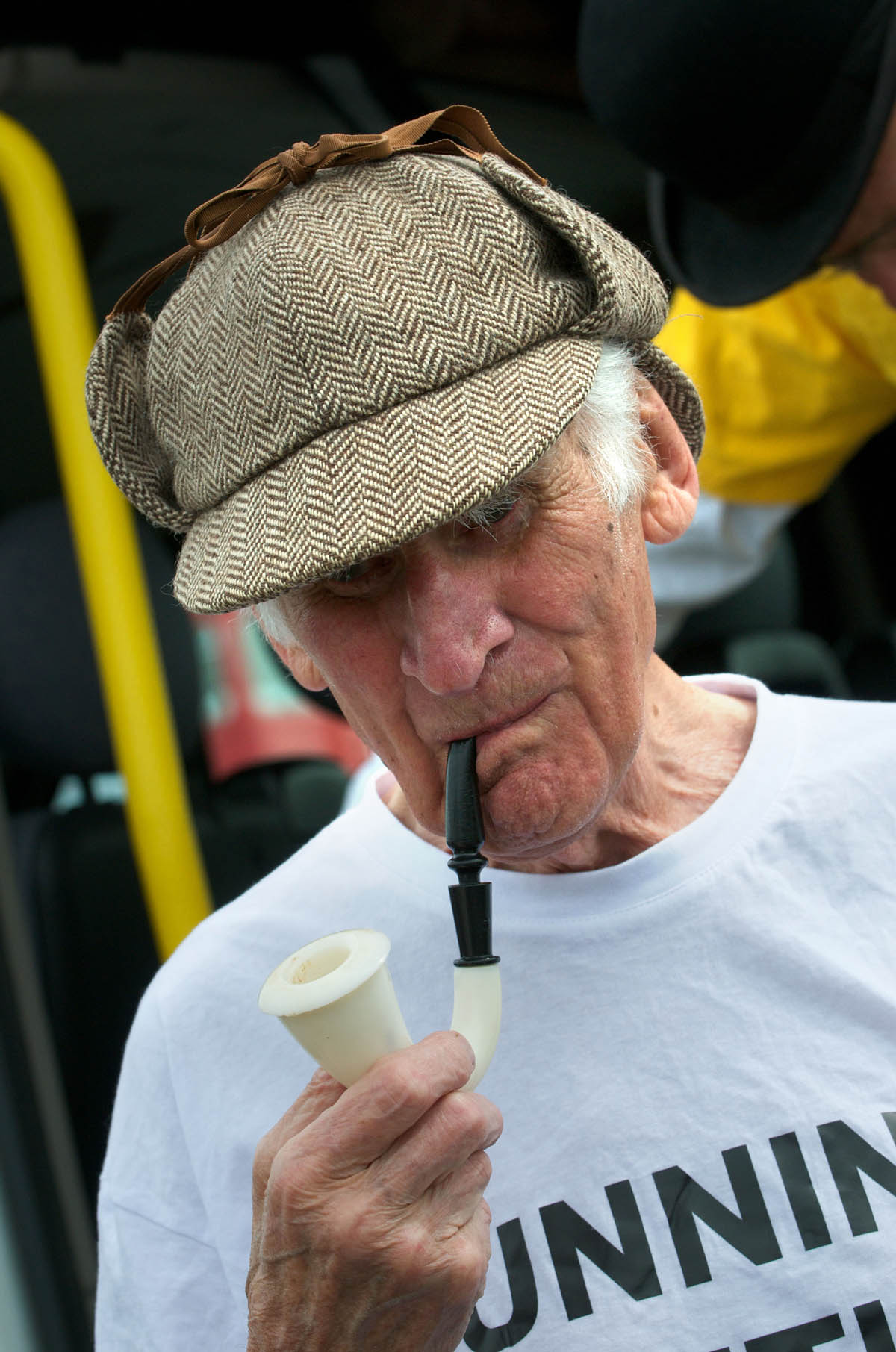 Dr Peter Chivers even donned his Sherlock Holmes deerstalker and pipe for the ride around Oulton Park. - 2513047