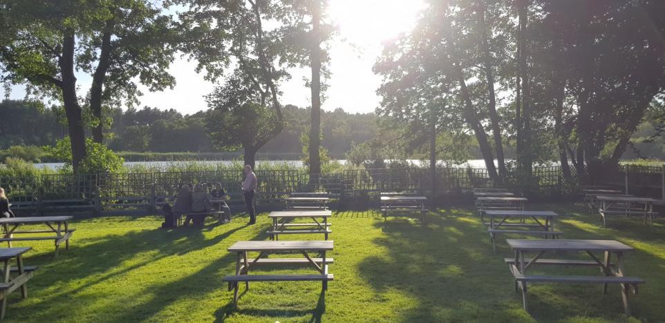 A drink with a view at The Carriers Inn