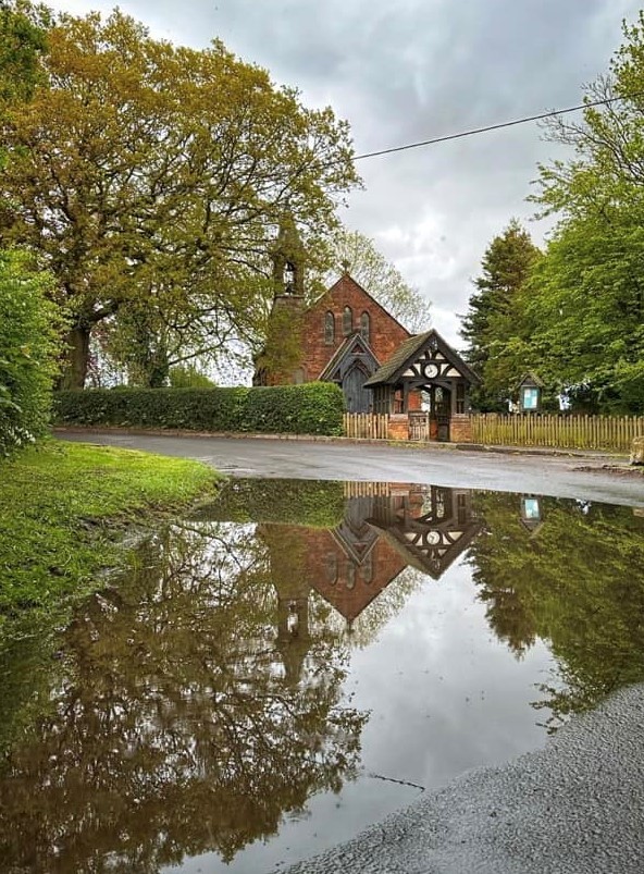 Reflections at Lower Whitley by Alison Hamlin Hughes