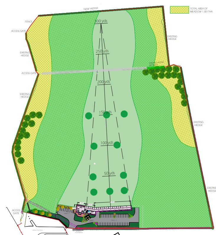 Plans show how the driving range would look. Picture: Design Planning and Services