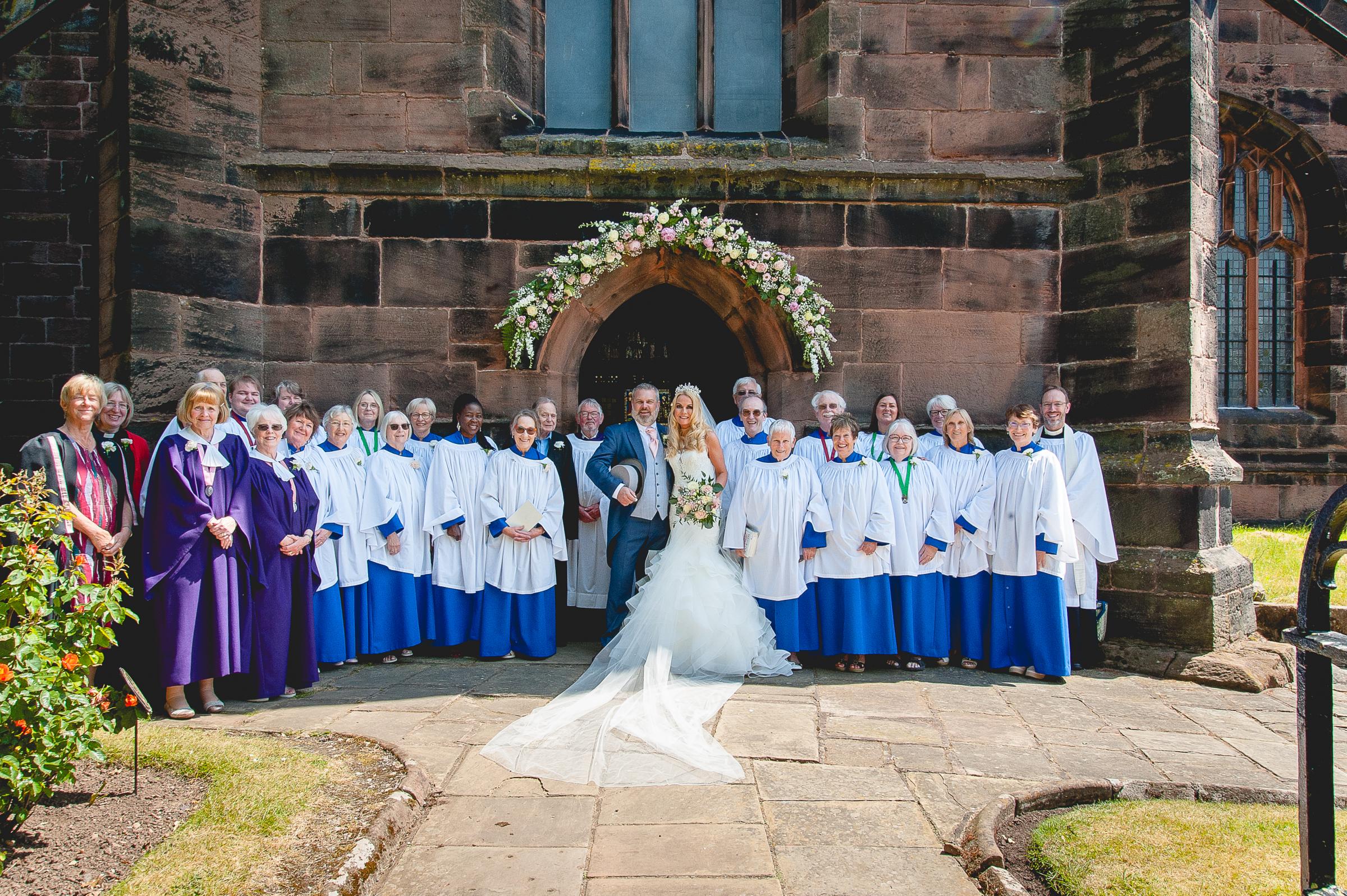 Sandiway Church choir joined with St Marys choir to sing at the wedding service (Helen Davies)