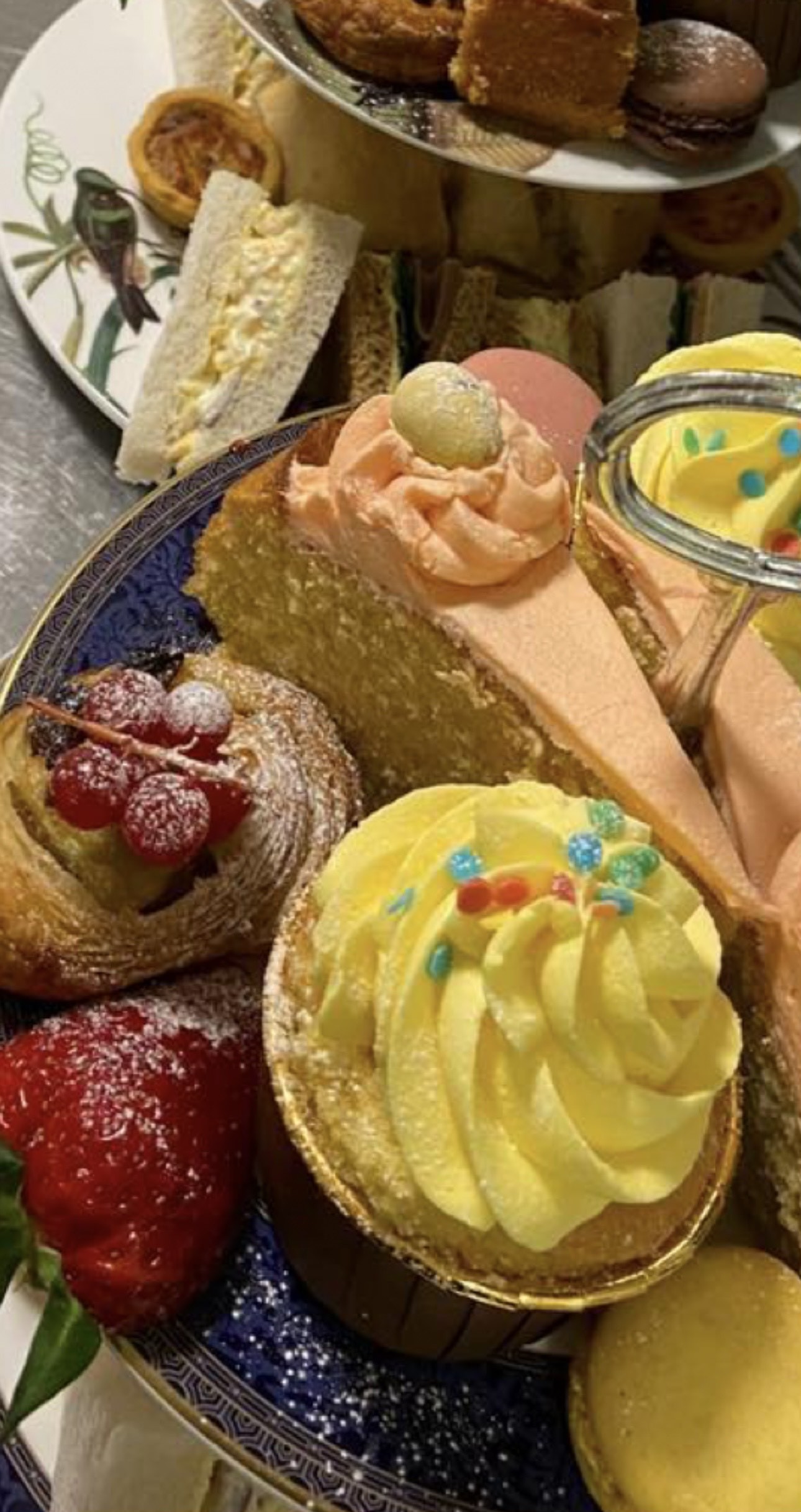 Homemade treats on the afternoon tea stands