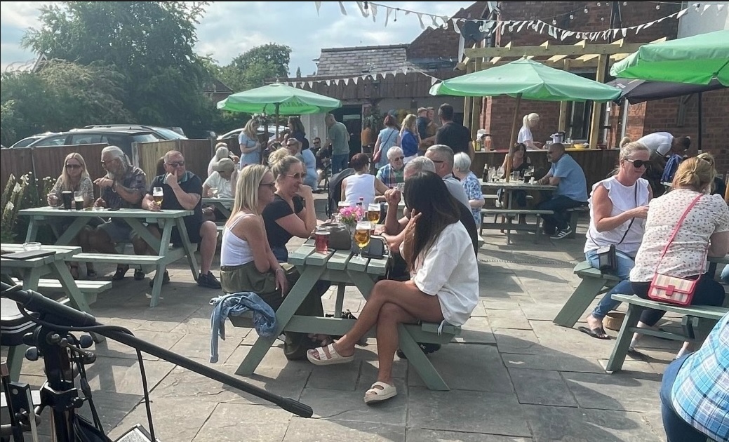 The beer garden is popular with regulars