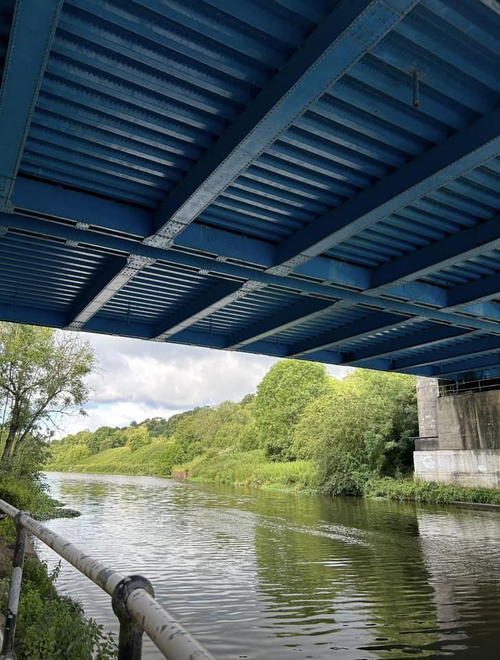 Hartford bridge and the river Weaver by Ann Webster